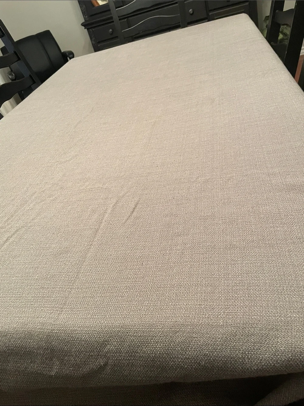 Threshold Gray Cotton & Polyester Table Cloth 102 x 99